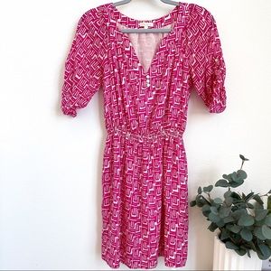 Shoshanna pink and white dress